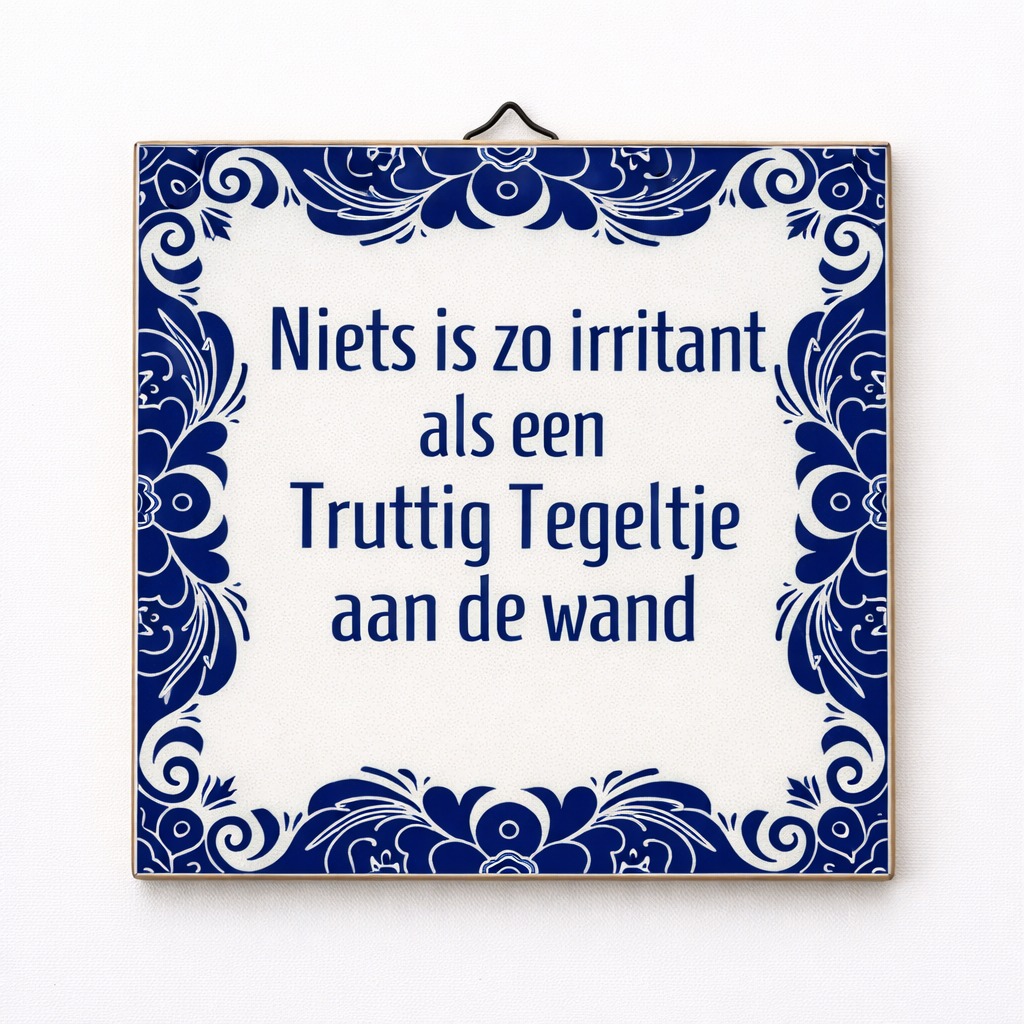 Delftsblauw tegeltje 15×15 cm
