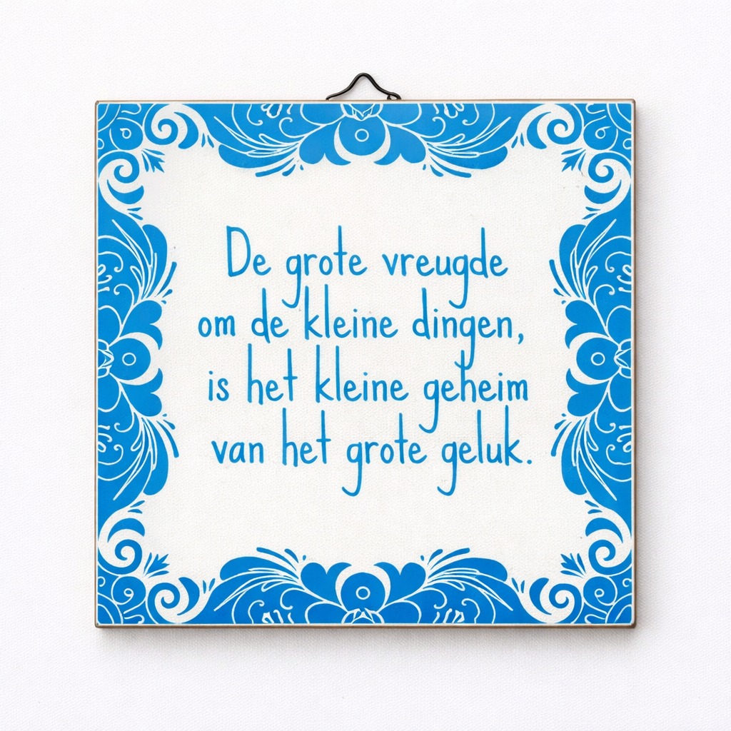 Grote truttige tegel van 20x20cm